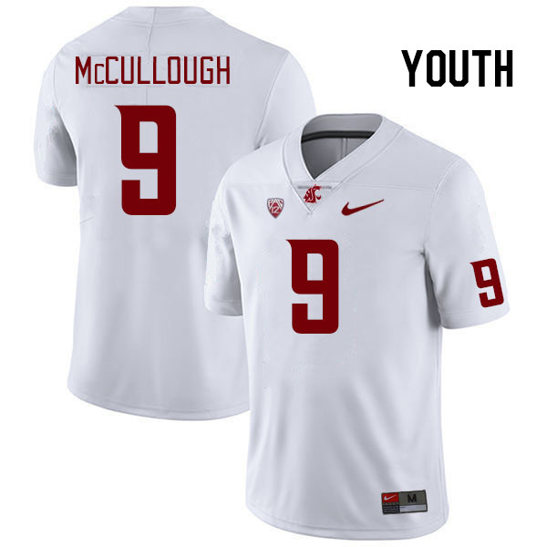 Youth #9 Ahmad McCullough Washington State Cougars College Football Jerseys Stitched Sale-White